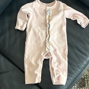 Pink Burberry Kids One Piece